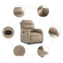Sillón reclinable elevable cuero artificial color capuchino de , Sillones - Ref: Foro24-3205048, Precio: 300,90 €, Descuento: %