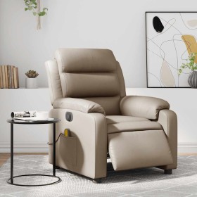 Sillón reclinable de masaje eléctrico cuero sintético capuchino de , Sillones - Ref: Foro24-3205041, Precio: 283,15 €, Descue...