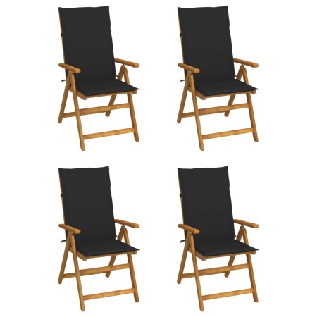 Liegende Gartenstühle mit 4 Kissen aus massivem Akazienholz von vidaXL, Gartenstühle - Ref: Foro24-3065354, Preis: 337,74 €, ...