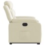 Sillón reclinable elevable eléctrico de cuero sintético crema de , Sillones - Ref: Foro24-3205057, Precio: 328,76 €