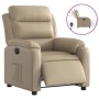 Sillón reclinable eléctrico de cuero sintético color capuchino by , Armchairs - Ref: Foro24-3205034, Price: 259,01 €, Discoun...