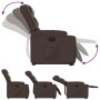 Sillón reclinable elevable cuero sintético marrón