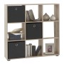 FMD Estantería con 9 compartimentos color roble by , Bookcases and shelves - Ref: Foro24-429433, Price: 137,66 €, Discount: %