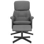 Sillón reclinable con reposapiés tela gris oscuro de , Sillones - Ref: Foro24-356667, Precio: 150,63 €, Descuento: %