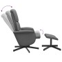 Sillón reclinable con reposapiés tela gris oscuro de , Sillones - Ref: Foro24-356667, Precio: 150,63 €, Descuento: %