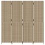 Biombo de 4 paneles ratán sintético beige by , Room dividers - Ref: Foro24-365363, Price: 239,22 €, Discount: %