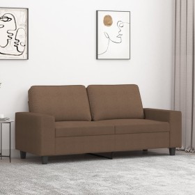 Sofá de 2 plazas de tela marrón 140 cm de , Sofás - Ref: Foro24-359394, Precio: 236,86 €, Descuento: %