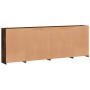 Aparador con luces LED roble ahumado 283x37x100 cm de , Aparadores - Ref: Foro24-3209167, Precio: 480,30 €, Descuento: %