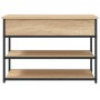 Banco zapatero madera de ingeniería roble Sonoma 70x42,5x50 cm by , Benches for halls and storage - Ref: Foro24-839029, Price...