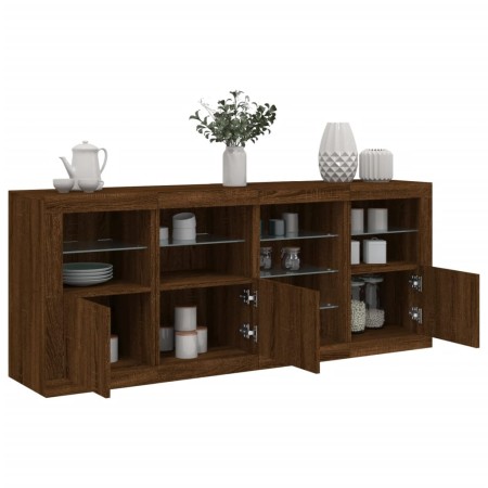 Aparador con luces LED marrón roble 164x37x67 cm von , Sideboards - Ref: Foro24-3209057, Preis: 198,51 €, Rabatt: %