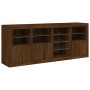 Aparador con luces LED marrón roble 164x37x67 cm von , Sideboards - Ref: Foro24-3209057, Preis: 198,51 €, Rabatt: %