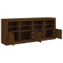 Aparador con luces LED marrón roble 164x37x67 cm von , Sideboards - Ref: Foro24-3209057, Preis: 198,51 €, Rabatt: %