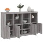 Aparador con luz LED 3 pzas madera de ingeniería gris Sonoma von , Sideboards - Ref: Foro24-3209119, Preis: 262,56 €, Rabatt: %