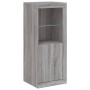 Aparador con luz LED 3 pzas madera de ingeniería gris Sonoma von , Sideboards - Ref: Foro24-3209119, Preis: 262,56 €, Rabatt: %