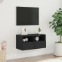 Mueble de TV de pared madera de ingeniería negro 60x30x30 cm von , TV-Möbel - Ref: Foro24-836856, Preis: 44,73 €, Rabatt: %