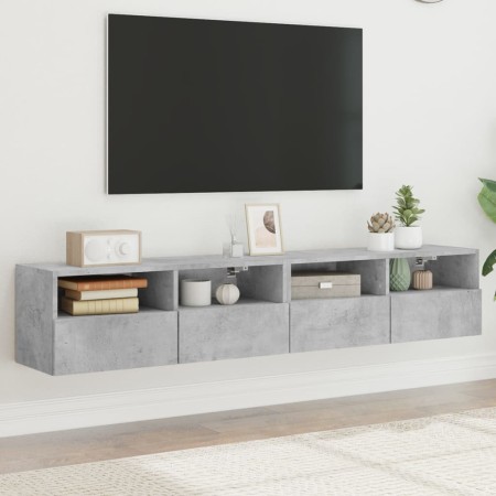 Muebles de pared para TV 2 uds madera gris hormigón 80x30x30 cm von , TV-Möbel - Ref: Foro24-836875, Preis: 85,89 €, Rabatt: %