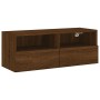 Mueble de pared TV madera ingeniería marrón roble 80x30x30 cm by , TV Furniture - Ref: Foro24-836880, Price: 47,23 €, Discoun...
