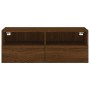 Mueble de pared TV madera ingeniería marrón roble 80x30x30 cm by , TV Furniture - Ref: Foro24-836880, Price: 47,23 €, Discoun...
