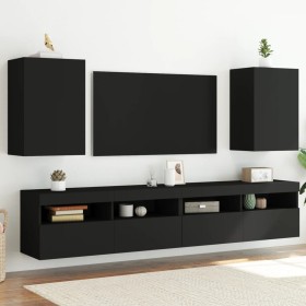 Muebles TV de pared 2 uds madera ingeniería negro 40,5x30x60 cm von , TV-Möbel - Ref: Foro24-836913, Preis: 71,75 €, Rabatt: %