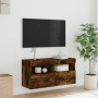Mueble de TV de pared con luces LED roble ahumado 80x30x40 cm von , TV-Möbel - Ref: Foro24-837205, Preis: 66,91 €, Rabatt: %