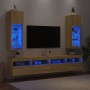 Muebles de TV con luces LED 2 uds roble Sonoma 30,5x30x90 cm von , TV-Möbel - Ref: Foro24-837006, Preis: 116,40 €, Rabatt: %