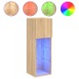 Muebles de TV con luces LED 2 uds roble Sonoma 30,5x30x90 cm von , TV-Möbel - Ref: Foro24-837006, Preis: 116,40 €, Rabatt: %