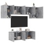 Muebles de TV de pared 6 pzas madera ingeniería gris hormigón von , TV-Möbel - Ref: Foro24-3216442, Preis: 196,14 €, Rabatt: %