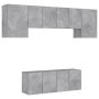 Muebles de TV de pared 6 pzas madera ingeniería gris hormigón von , TV-Möbel - Ref: Foro24-3216442, Preis: 196,14 €, Rabatt: %