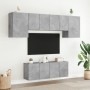 Muebles de TV de pared 6 pzas madera ingeniería gris hormigón von , TV-Möbel - Ref: Foro24-3216442, Preis: 196,14 €, Rabatt: %