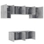 Muebles de TV de pared 6 pzas madera ingeniería gris hormigón von , TV-Möbel - Ref: Foro24-3216442, Preis: 196,14 €, Rabatt: %