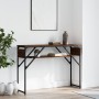 Mesa consola estante madera ingeniería marrón roble 105x30x75cm de , Mesas auxiliares - Ref: Foro24-837796, Precio: 46,45 €, ...