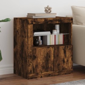 Aparador con luces LED roble ahumado 60,5x37x67 cm von , Sideboards - Ref: Foro24-836620, Preis: 88,08 €, Rabatt: %