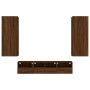 Muebles de TV de pared 5 pzas madera de ingeniería marrón roble by , TV Furniture - Ref: Foro24-3216545, Price: 196,14 €, Dis...
