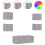 Muebles TV pared con LED 6 pzas madera ingeniería gris Sonoma von , TV-Möbel - Ref: Foro24-3216816, Preis: 179,14 €, Rabatt: %