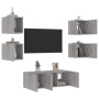 Muebles TV pared con LED 6 pzas madera ingeniería gris Sonoma von , TV-Möbel - Ref: Foro24-3216816, Preis: 179,14 €, Rabatt: %