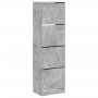 Mueble zapatero 4 cajones abatibles gris hormigón 60x42x204 cm von , Schuhregale und Schuhorganisatoren - Ref: Foro24-3214395...
