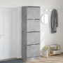 Mueble zapatero 4 cajones abatibles gris hormigón 60x42x204 cm von , Schuhregale und Schuhorganisatoren - Ref: Foro24-3214395...