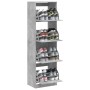 Mueble zapatero 4 cajones abatibles gris hormigón 60x42x204 cm von , Schuhregale und Schuhorganisatoren - Ref: Foro24-3214395...