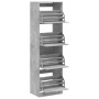Mueble zapatero 4 cajones abatibles gris hormigón 60x42x204 cm von , Schuhregale und Schuhorganisatoren - Ref: Foro24-3214395...