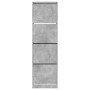 Mueble zapatero 4 cajones abatibles gris hormigón 60x42x204 cm von , Schuhregale und Schuhorganisatoren - Ref: Foro24-3214395...