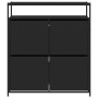 Mueble zapatero con 4 cajones abatibles negro 100x34x112 cm by , Shoe racks and shoe organizers - Ref: Foro24-3214413, Price:...