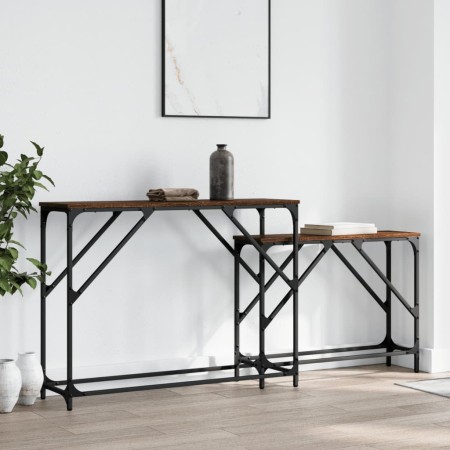 Mesas consola apilables 2 pzas madera ingeniería marrón roble by , Side tables - Ref: Foro24-837806, Price: 45,11 €, Discount: %