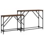 Mesas consola apilables 2 pzas madera ingeniería marrón roble by , Side tables - Ref: Foro24-837806, Price: 45,11 €, Discount: %