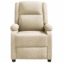 Sillón reclinable de tela crema by , Armchairs - Ref: Foro24-340180, Price: 237,05 €, Discount: %