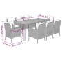 Set de comedor de jardín 9 pzas y cojines ratán sintético negro by , Garden sets - Ref: Foro24-3211865, Price: 928,90 €, Disc...