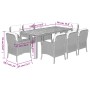Set de comedor de jardín 9 pzas y cojines ratán sintético negro by , Garden sets - Ref: Foro24-3211871, Price: 993,19 €, Disc...