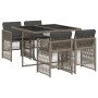 Set comedor de jardín 5 piezas con cojines ratán sintético gris by , Garden sets - Ref: Foro24-3210896, Price: 275,49 €, Disc...