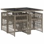 Set comedor de jardín 5 piezas con cojines ratán sintético gris by , Garden sets - Ref: Foro24-3210896, Price: 275,49 €, Disc...