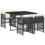 Set de muebles jardín 5 pzas con cojines ratán sintético negro by , Garden sets - Ref: Foro24-3210894, Price: 265,95 €, Disco...