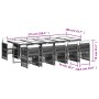 Set de comedor jardín 11 pzas con cojines ratán sintético negro by , Garden sets - Ref: Foro24-3210930, Price: 706,49 €, Disc...